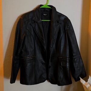Black leather jacket